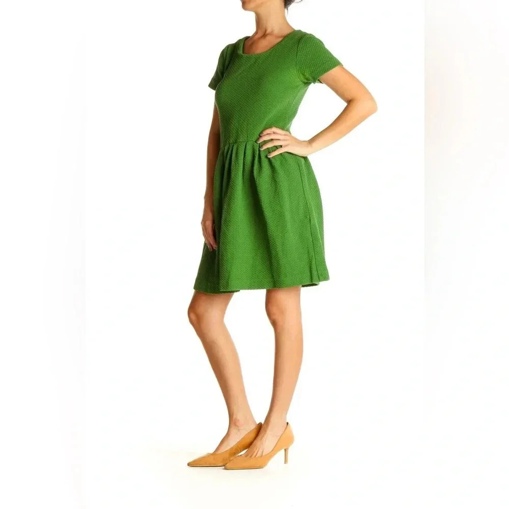 Final Price Anthropologie GANNI Green Textured Knit Drop Waist - Picture 9 of 9